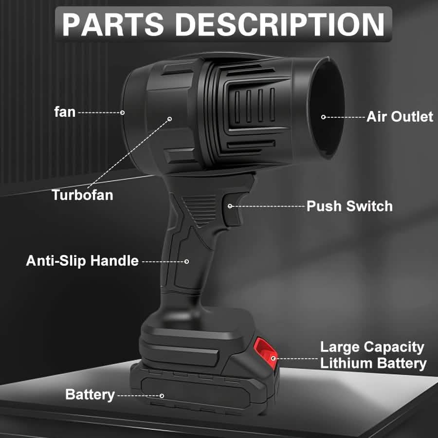 Turbo Jet Handheld Cordless Blower for Leaves, Dust &amp; Car Drying