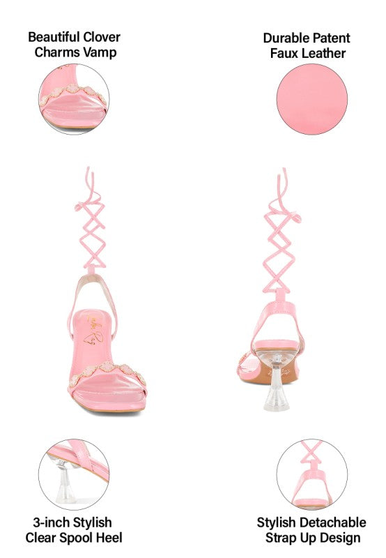 Ebina Charm Detail Spool Heels