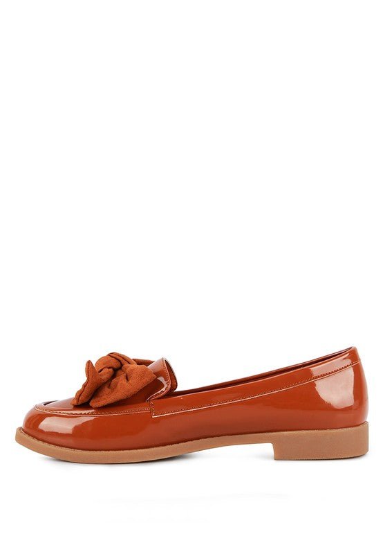 BOWBERRY BOW - TIE PATENT LOAFERS - Loving It Shop