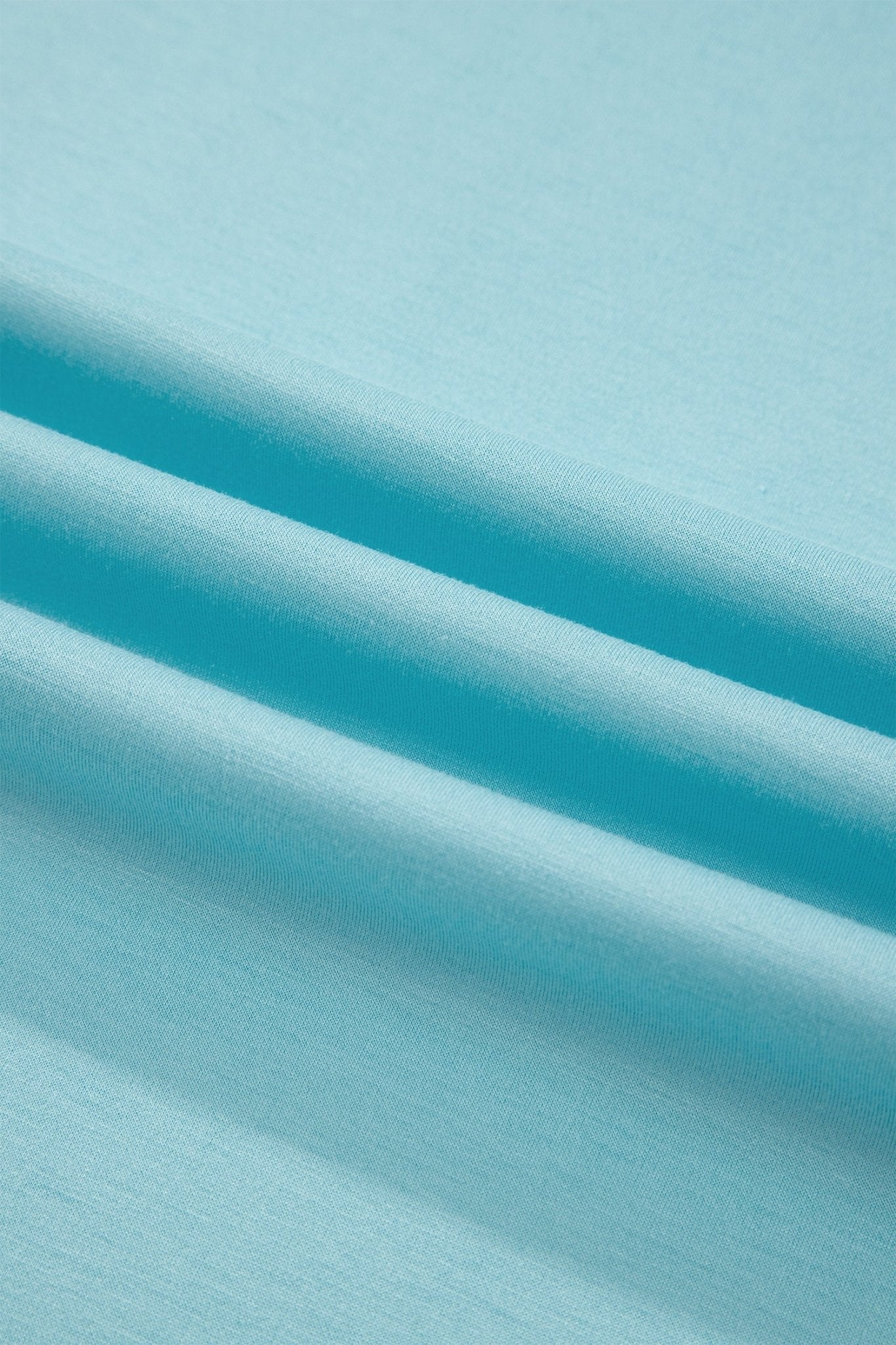 Mist Blue Solid Color Mock Neck Half Sleeve Top Plus Size 2pcs Short Set - Loving It Shop