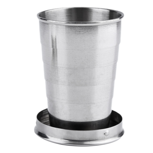 Stainless Steel Camping Folding Water Bottle &amp; Cup