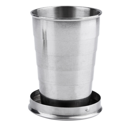 Stainless Steel Camping Folding Water Bottle &amp; Cup