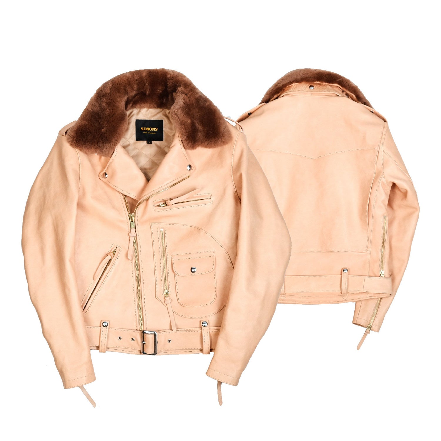 Detachable Fur Collar And Belt Fully Equipped Men&