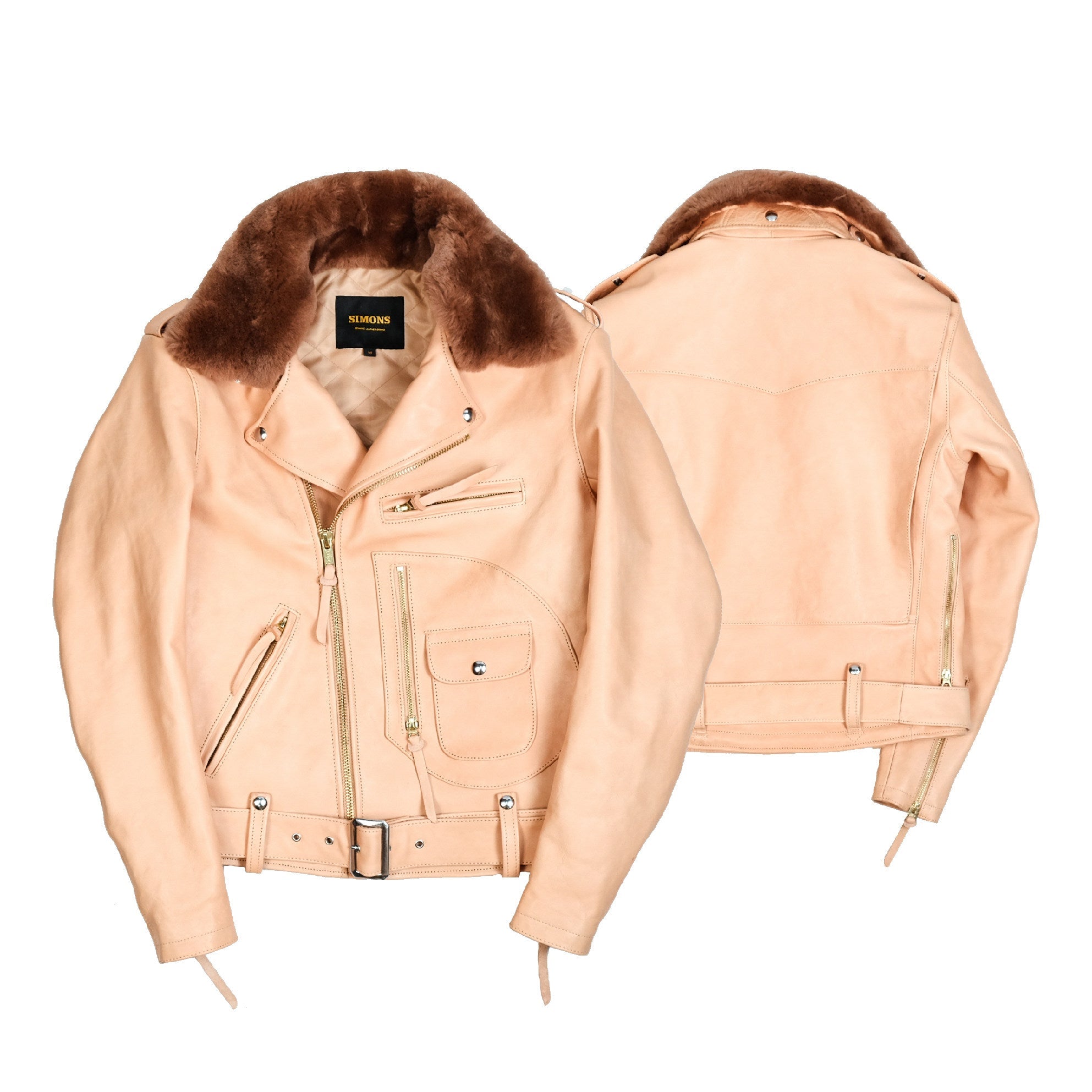 Detachable Fur Collar And Belt Fully Equipped Men&