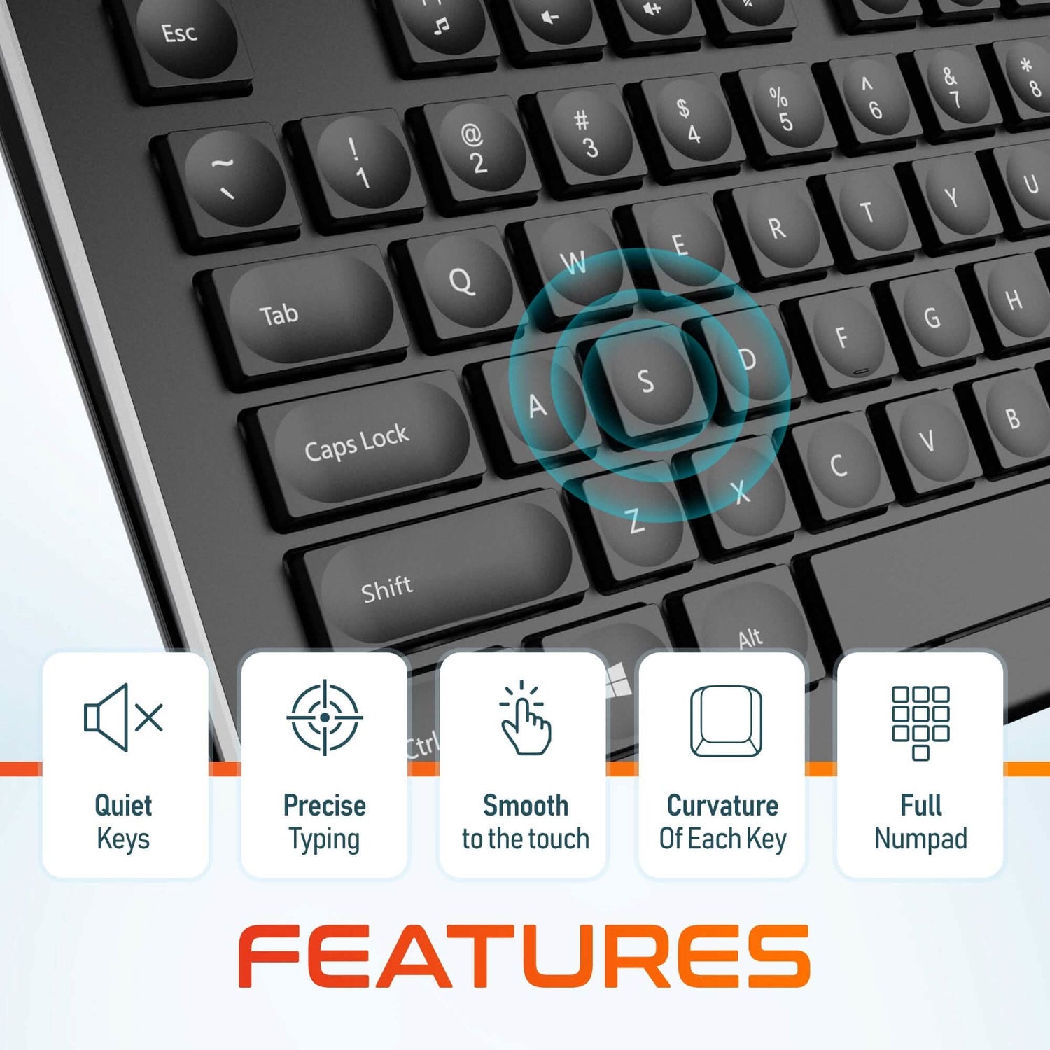 Delton Wireless Keyboard and Mouse Combo, Computer Cordless Mouse &amp; Keyboard