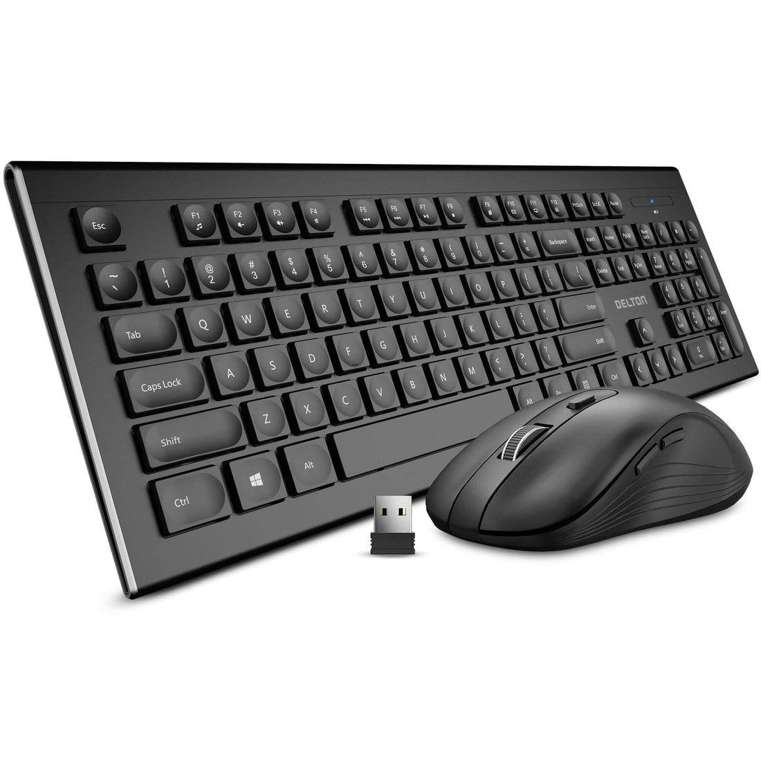 Delton Wireless Keyboard and Mouse Combo, Computer Cordless Mouse &amp; Keyboard