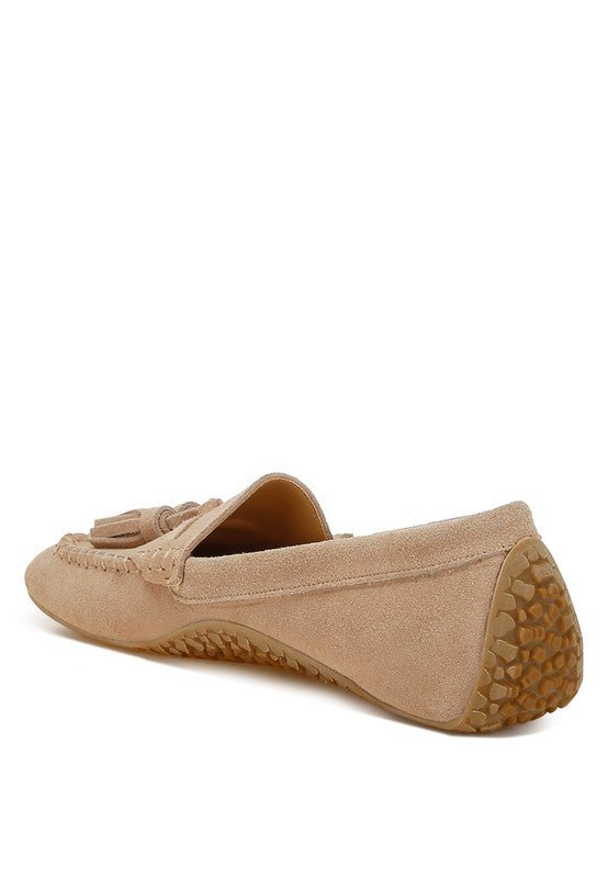 Kipstar Real Suede Leather Tassel Loafers - Loving It Shop