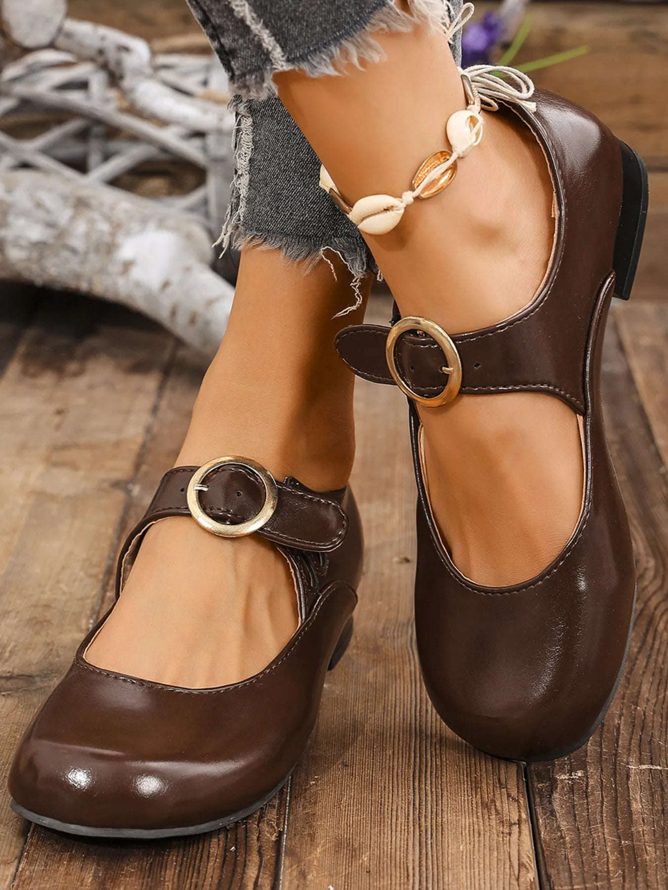 Buckle Strap Mary Jane Loafers - Loving It Shop