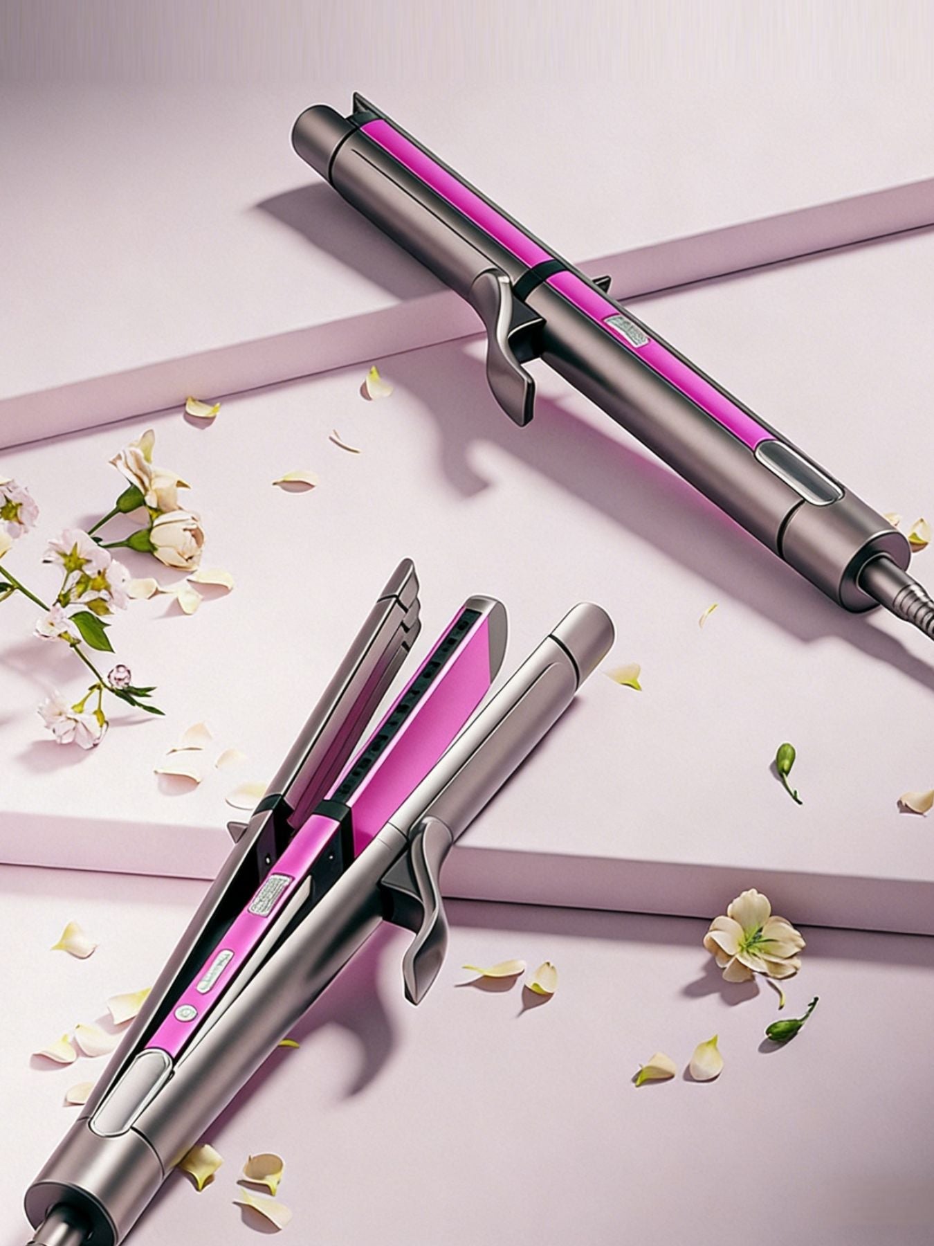 Adjustable Temperature Hair Straightener & Curler - Loving It Shop