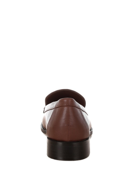 Ninto Low Heel Pleather Loafers