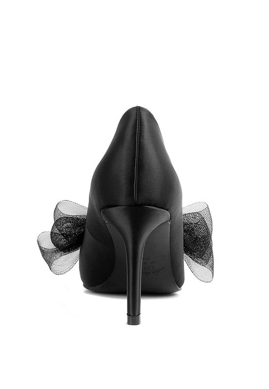 Odette Diamante Embellished Bow Stiletto Pumps - Loving It Shop