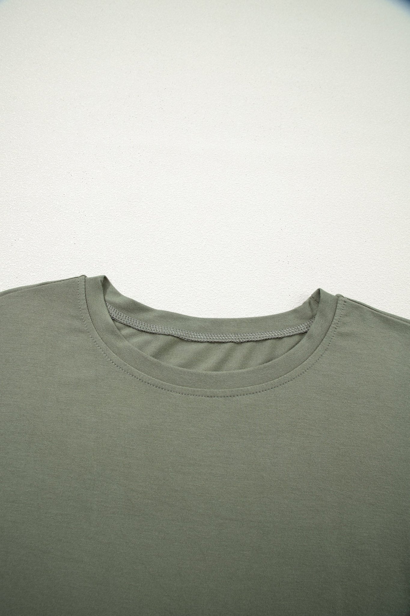 Laurel Green Solid Color Oversize Tee Tie Wrap Mini Skort 2pcs Set - Loving It Shop