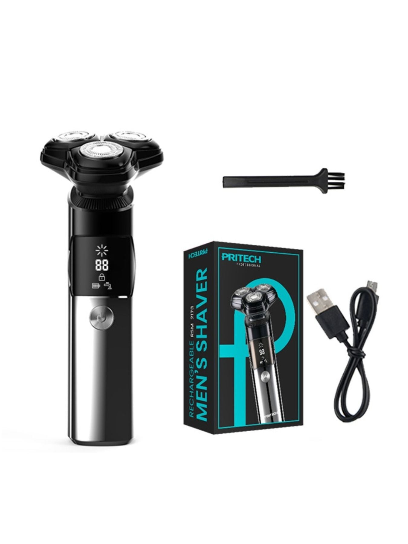 Rechargeable Electric Rotary Shaver with LED Display - Loving It Shop