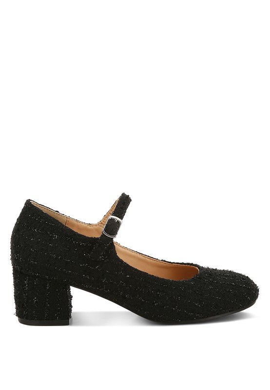 Antara Tweed Mary Jane Sandals - Loving It Shop