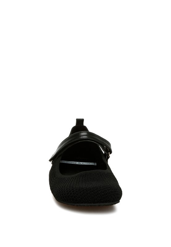 Nordeux Velcro Strap Mary Jane Ballerinas