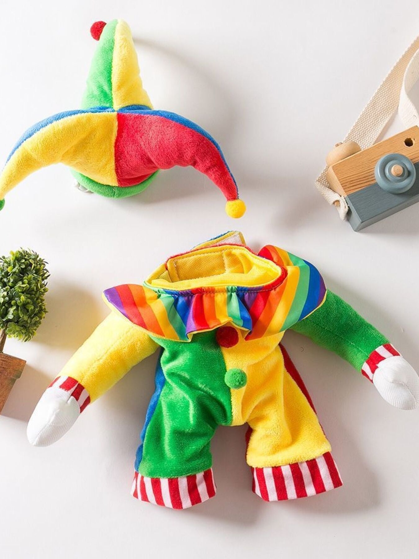 Colorful Clown Pet Jumpsuit with Hat - Loving It Shop