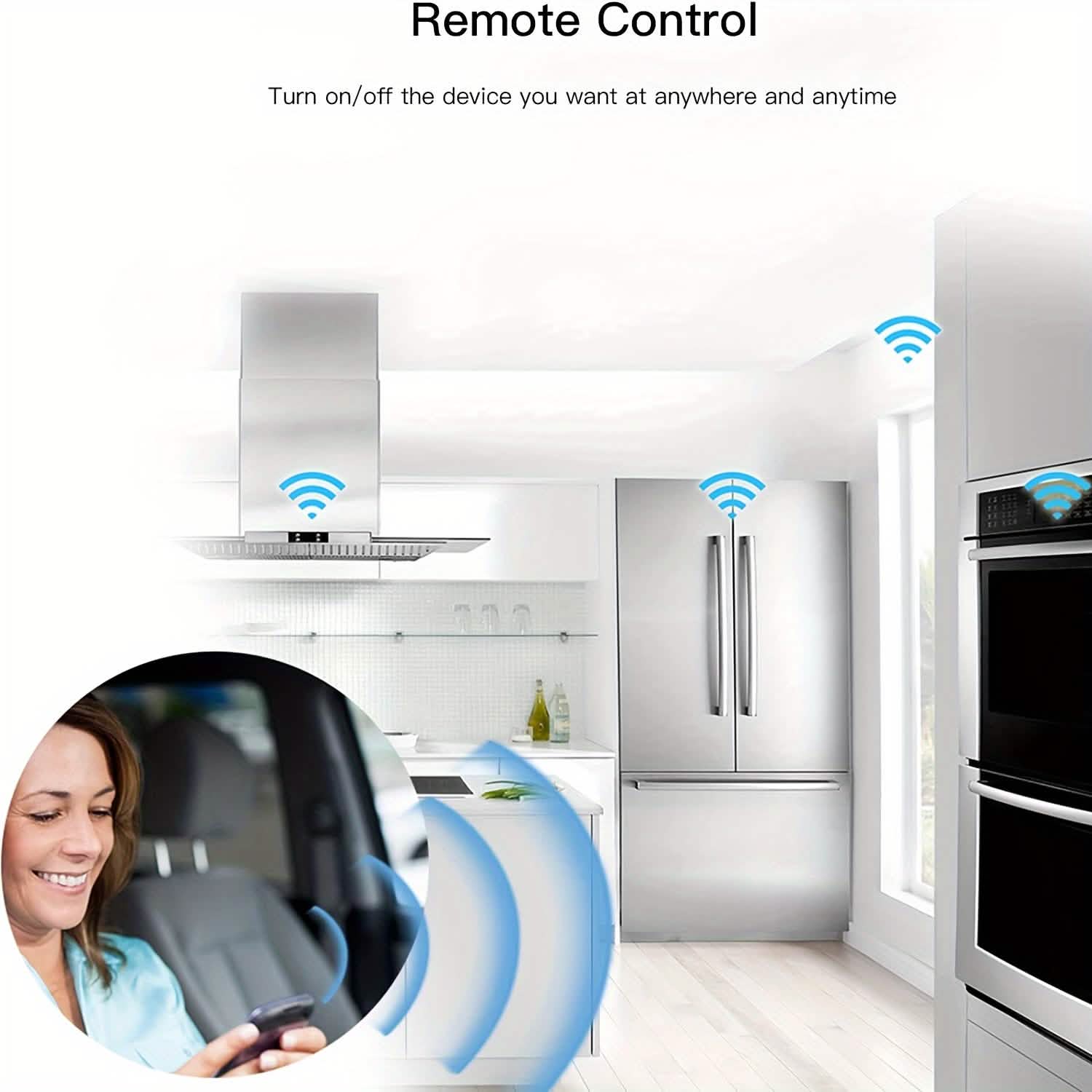Smart WiFi Plug Outlet Adapter, Works with Alexa &amp; Google, Timer, Voice Control, 2.4GHz Network Home Automation