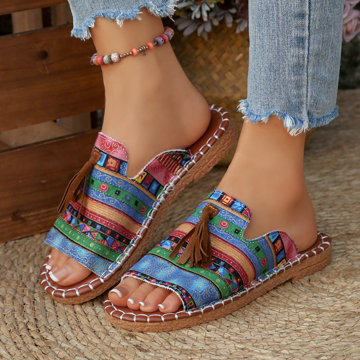 Tassel Open Toe Sandals