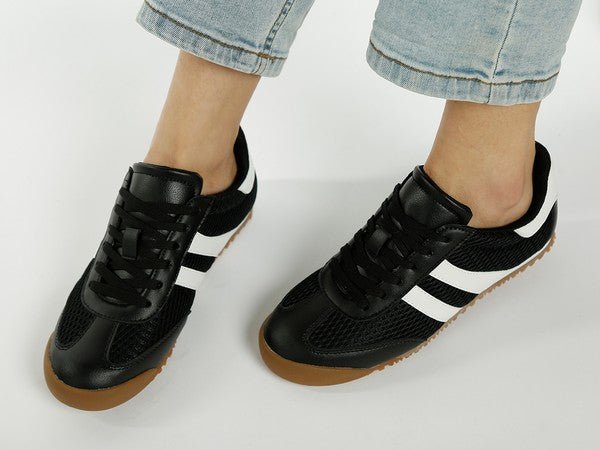 Blaster Casual Striped Lace - Up Sneakers - Loving It Shop