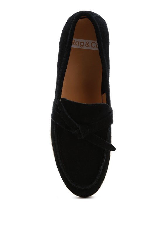 Nautica Genuine Suede Knot Detailed Loafers - Loving It Shop