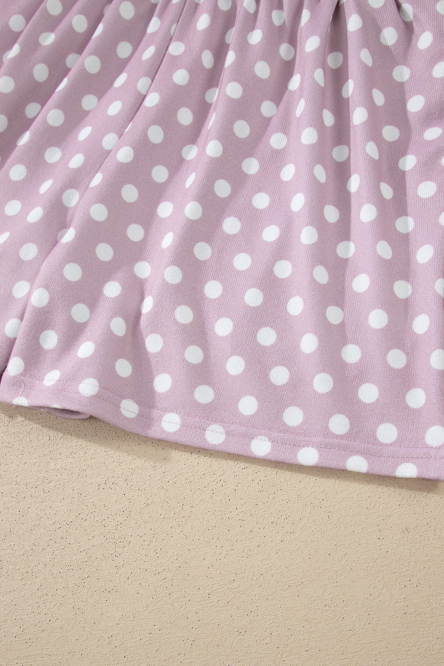 Purple Polka Dot Print Short Set