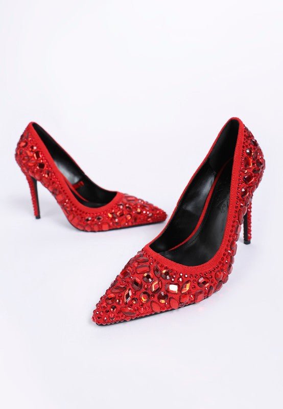 Iceout Diamante & Rhinestone Embellishments Pumps - Loving It Shop