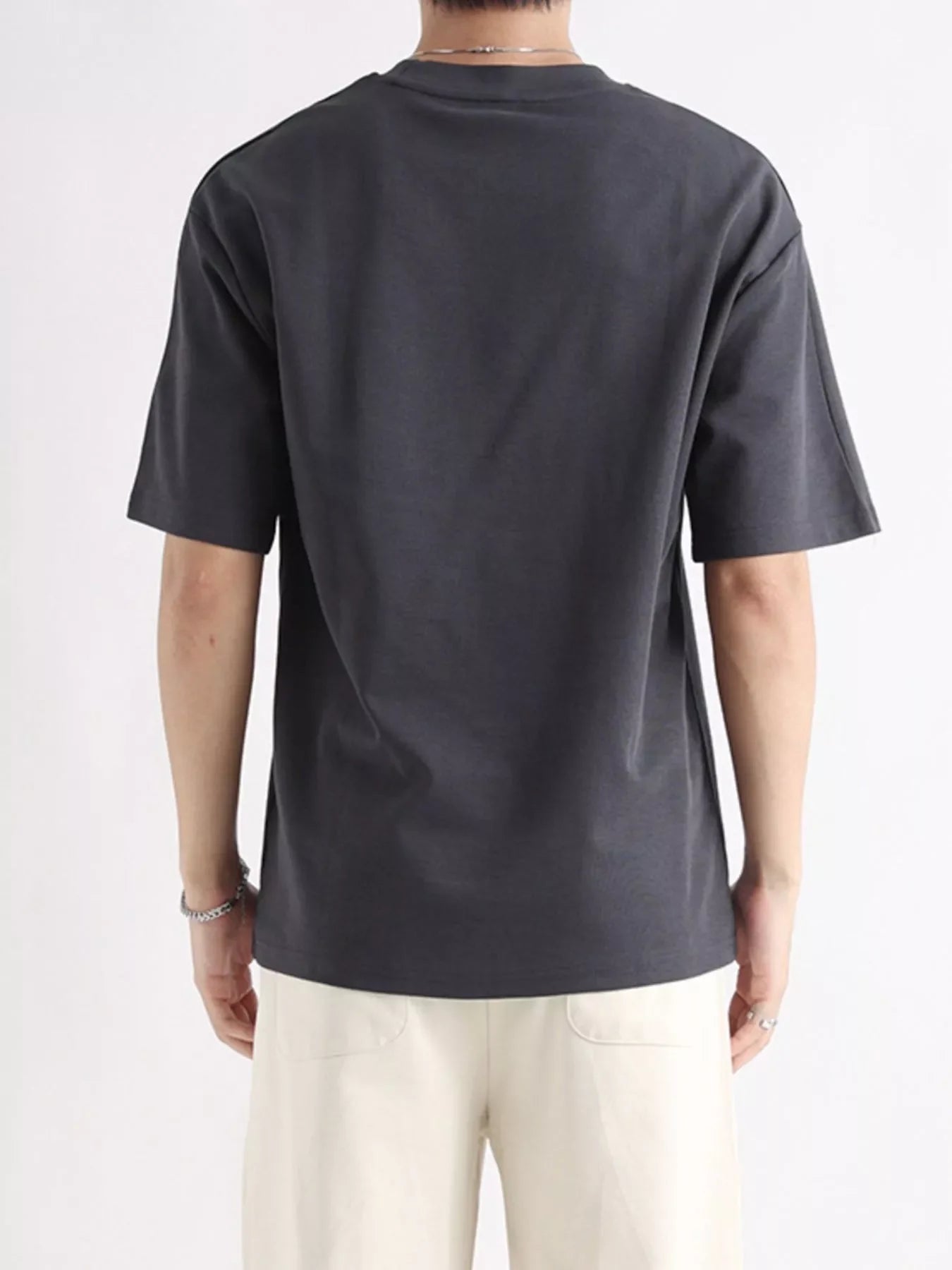 Men's Plus Size Relaxed Fit Solid Color T-Shirt - Loving It Shop