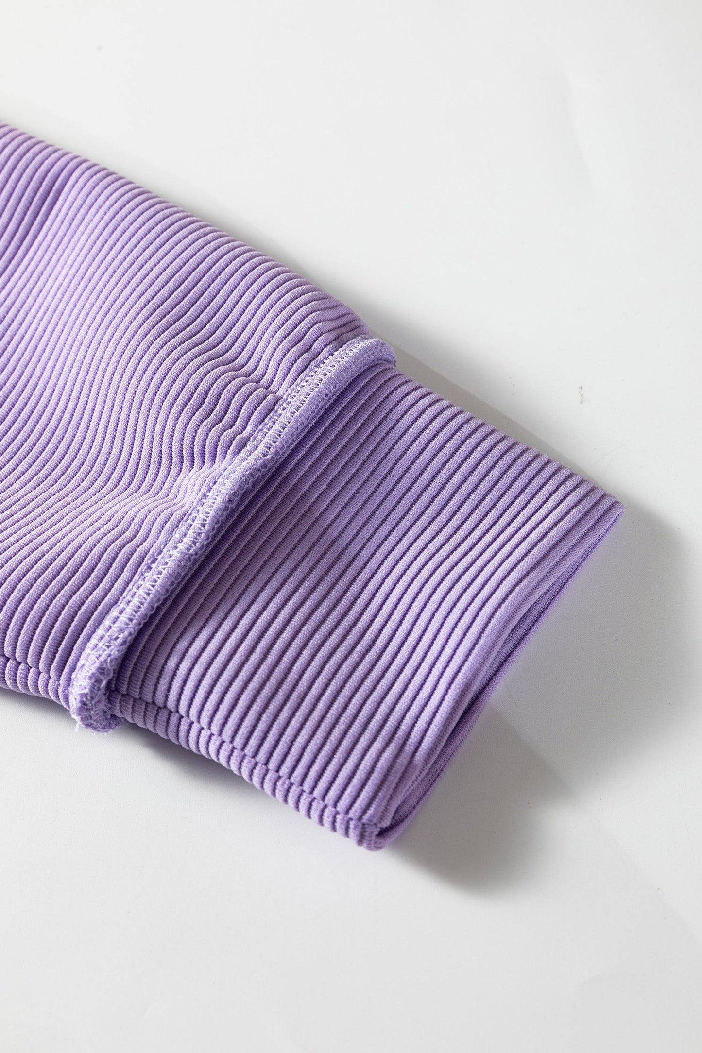 Lavendula Horizontal Ribbed Exposed Seam Detail Drop Shoulder Baggy Pullover