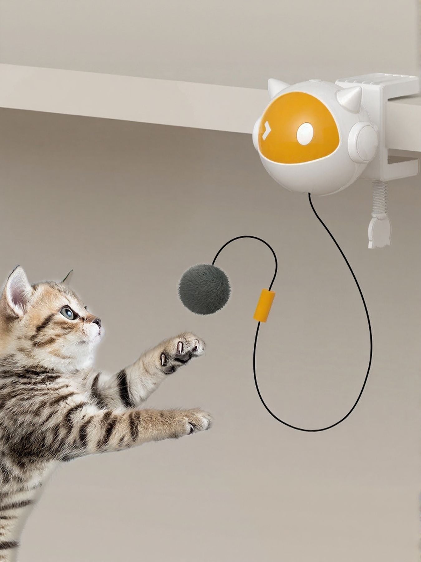Interactive Hanging Cat Teaser Toy with Ball - Loving It Shop