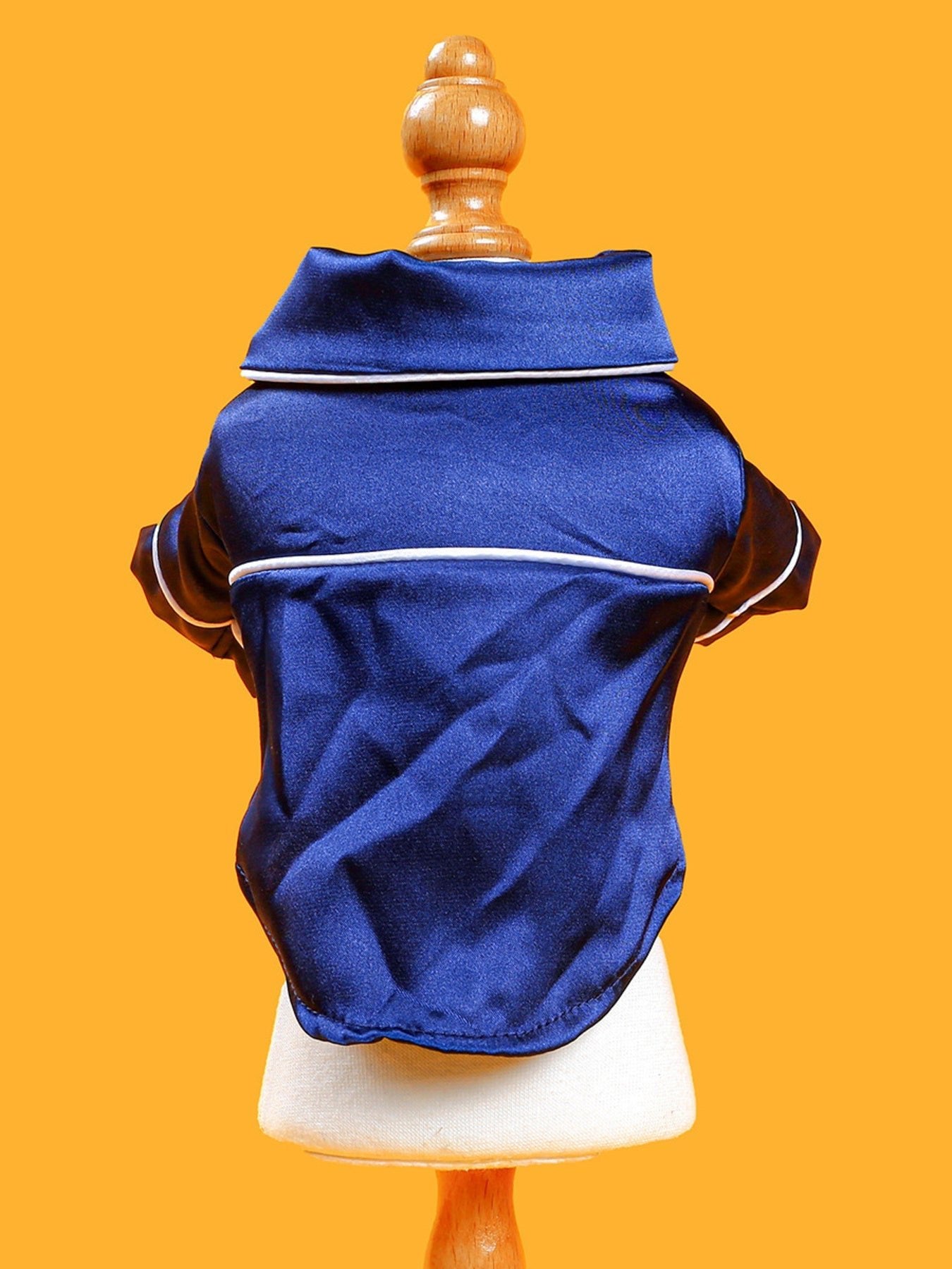 Satin Pet Pajamas with Contrast Piping - Loving It Shop