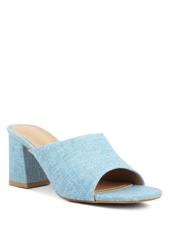 Addie Block Heel Slip On Sandals