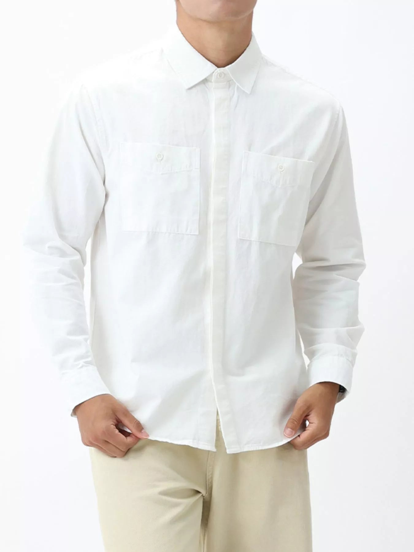 Men's Plus Size Button Down Long Sleeve Shirt - Loving It Shop