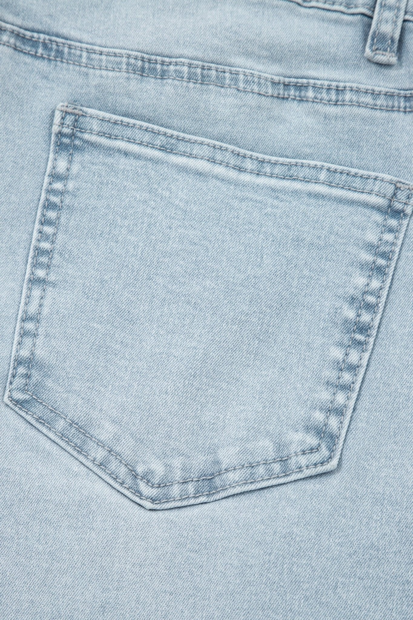Beau Blue Frayed Cropped Straight Jeans - Loving It Shop