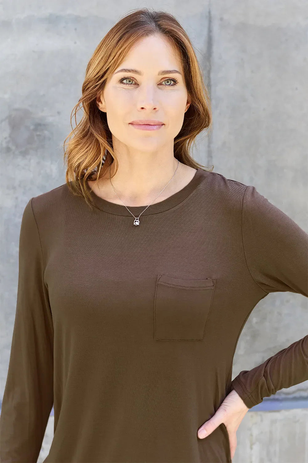 Full Size Round Neck Long Sleeve Top