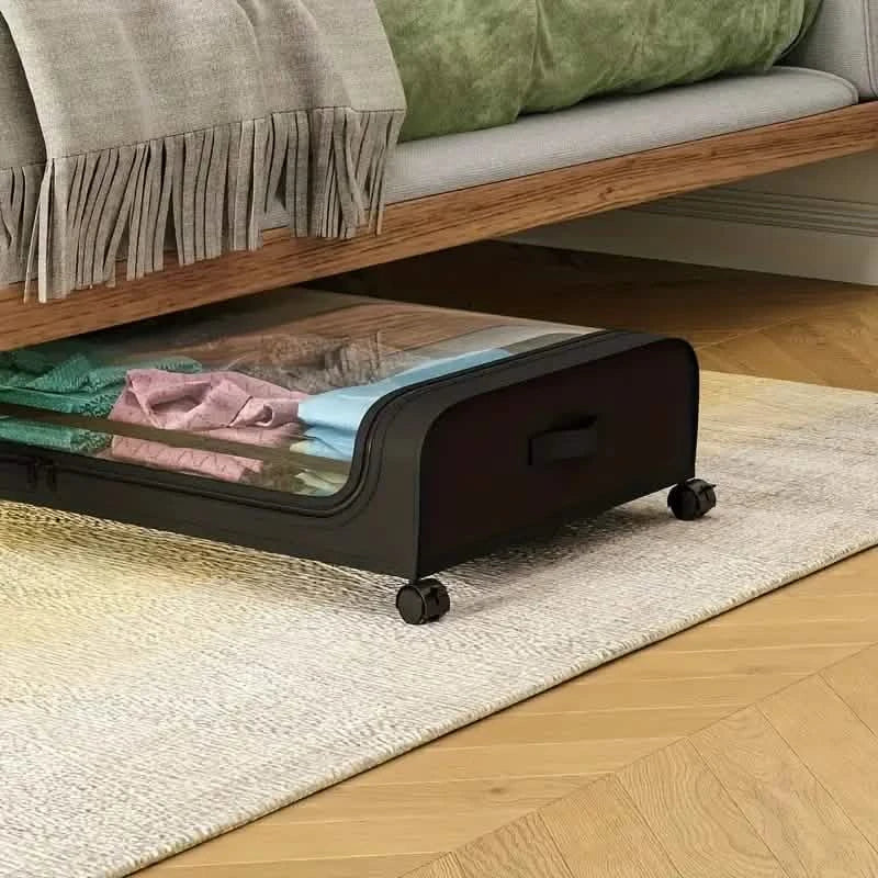 Under-Bed Storage Drawer with Wheels Multipurpose with Clear Window &amp; Label