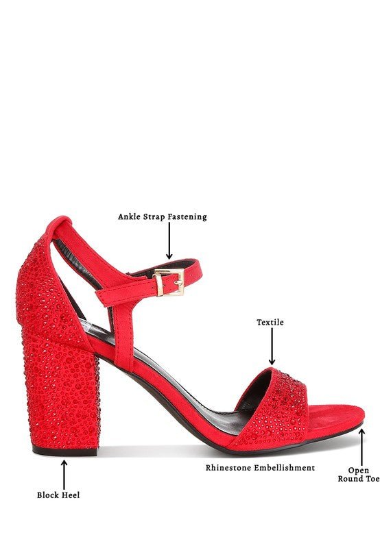 Navoli Rhinestones Embellished Sandals - Loving It Shop