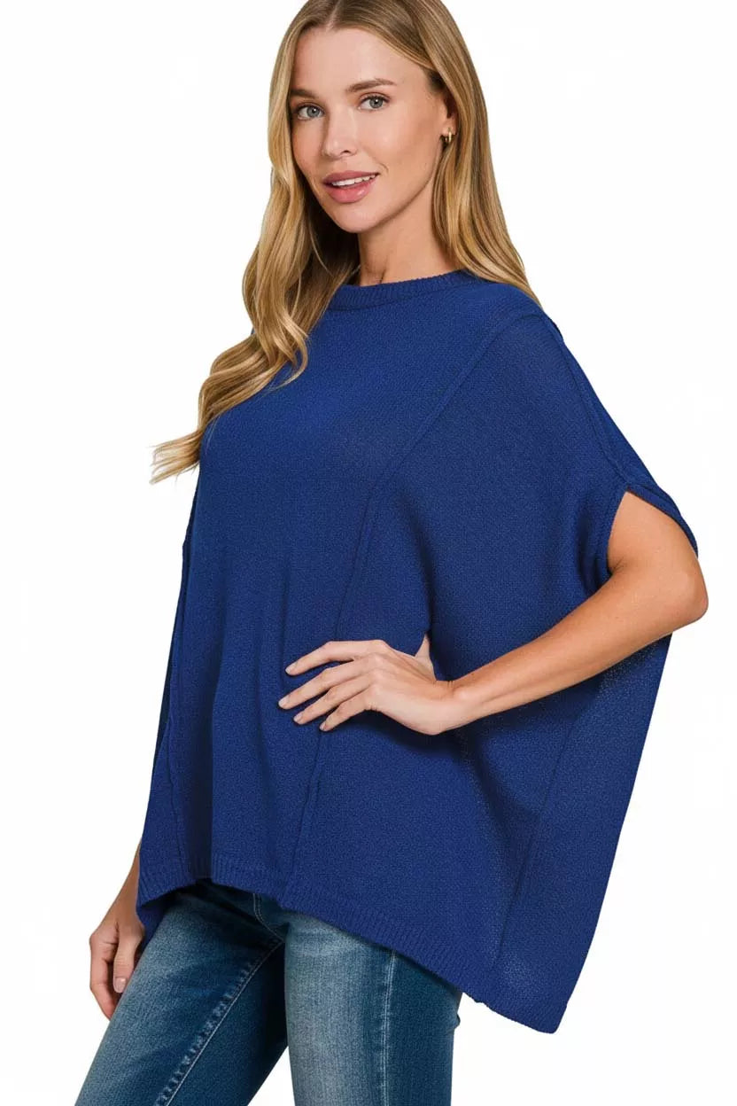 Drop Shoulder Short Sleeve Knit Top