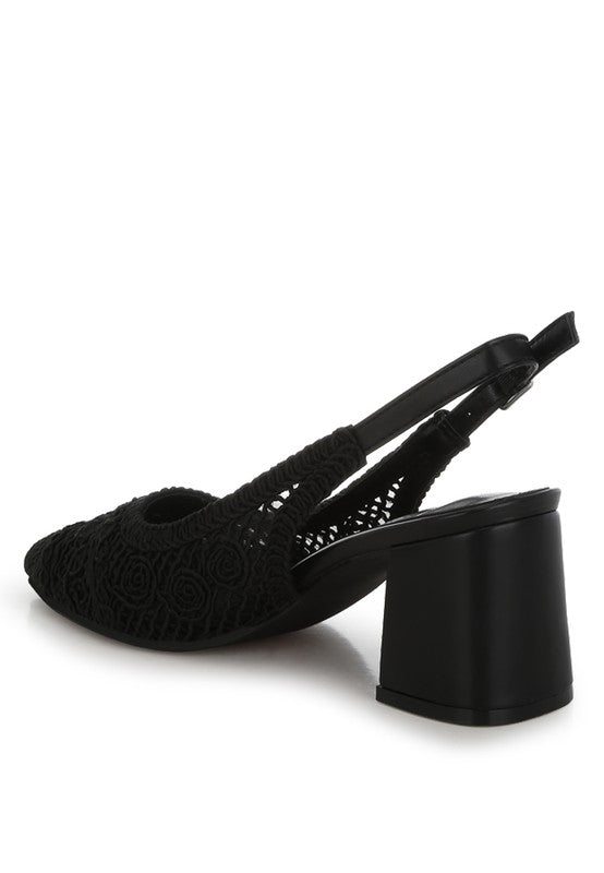 Tolina Woven Design Slingback Sandals - Loving It Shop