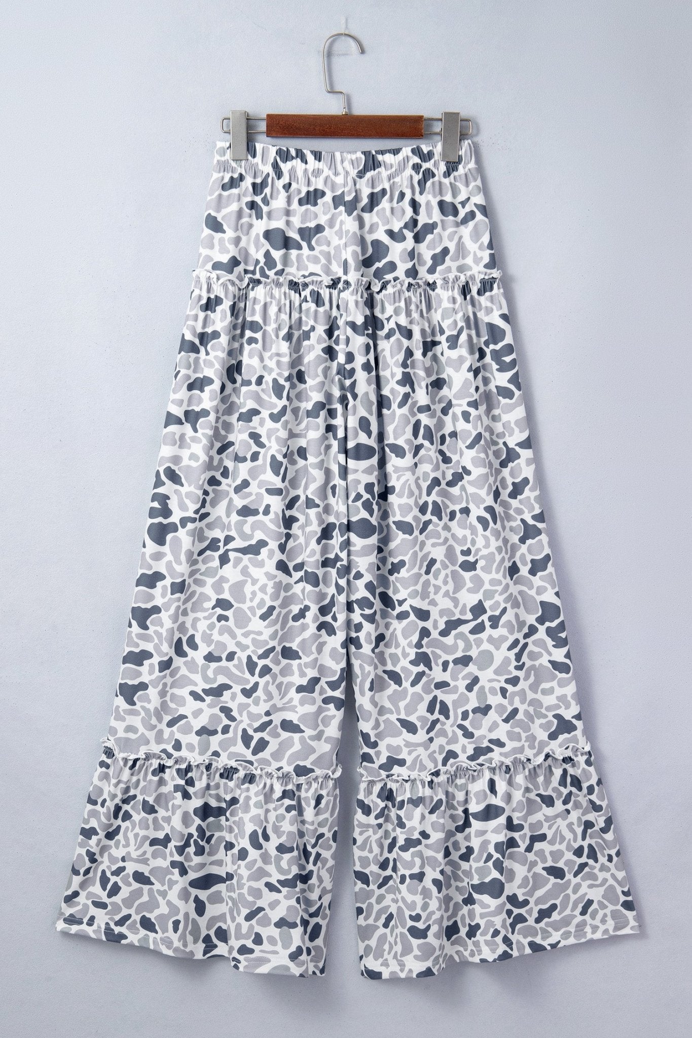 Beige Camo Print Wide Leg Casual Pants - Loving It Shop