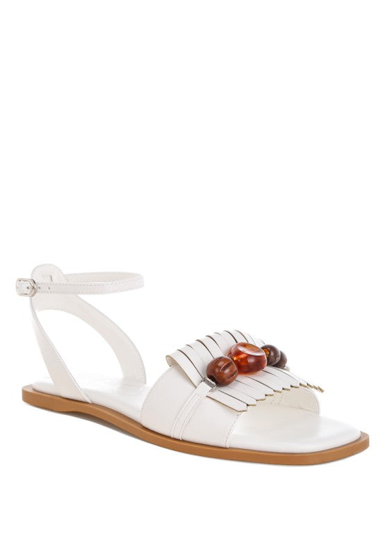 Morgine Beaded Flat Sandals