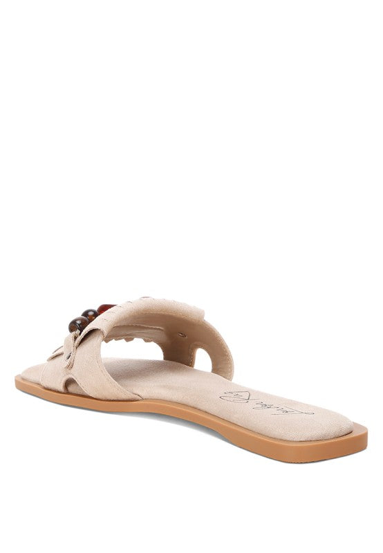 Dinasa Beaded Slip On Flats