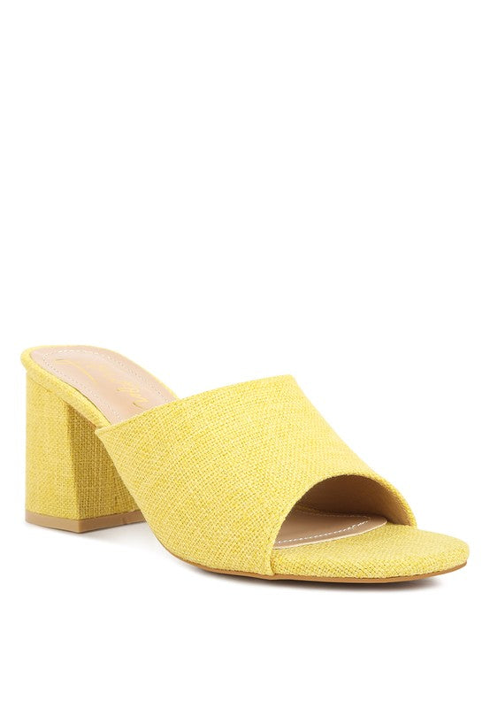 Addie Block Heel Slip On Sandals
