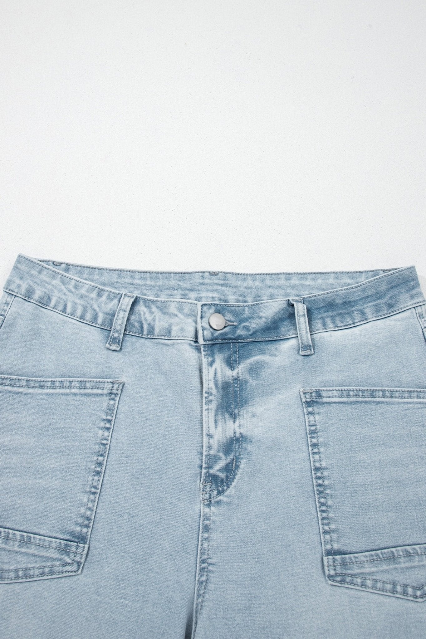 Beau Blue Frayed Cropped Straight Jeans - Loving It Shop
