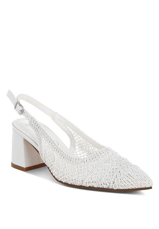 Tolina Woven Design Slingback Sandals - Loving It Shop