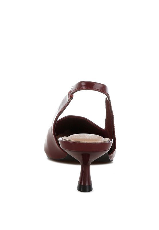 Pentas Kitten Heel Slingback Sandals - Loving It Shop