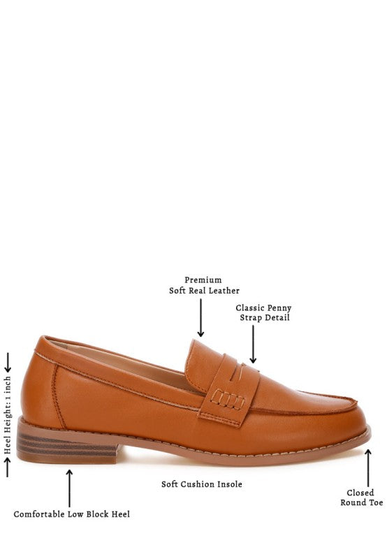 Reiga Low Block Heel Loafers