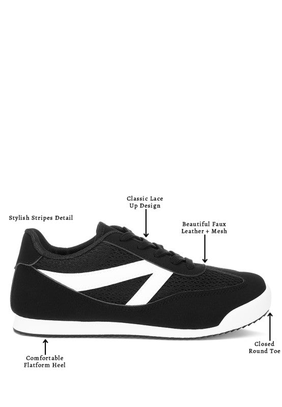 Tibala Padded Collar Lace-Up Sneakers