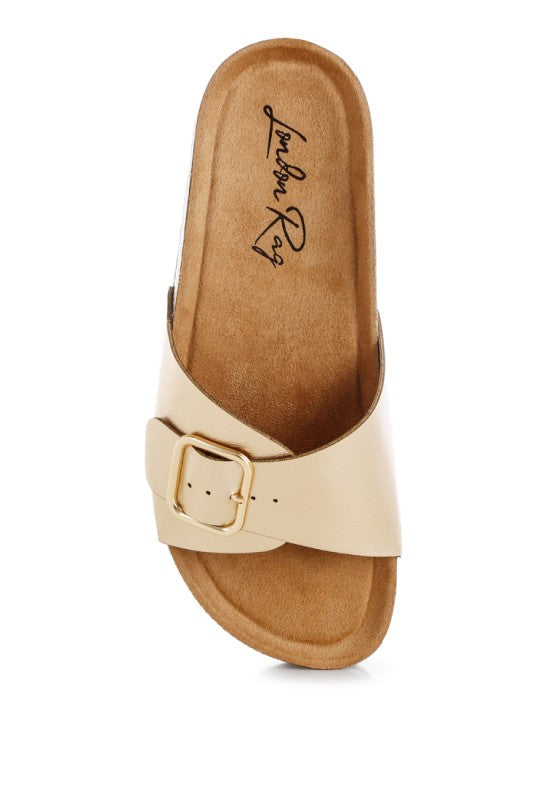 Uvaria Metallic Slip-On Sandals