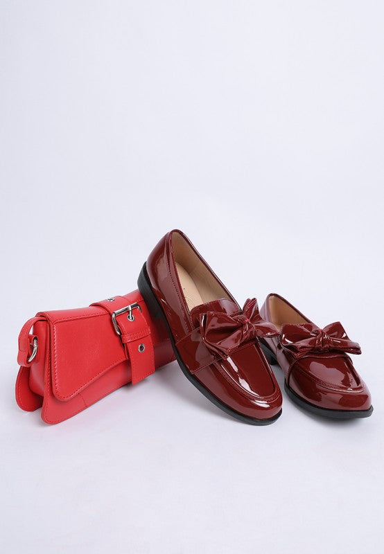 Araminta Classic Chunky Bow Loafers