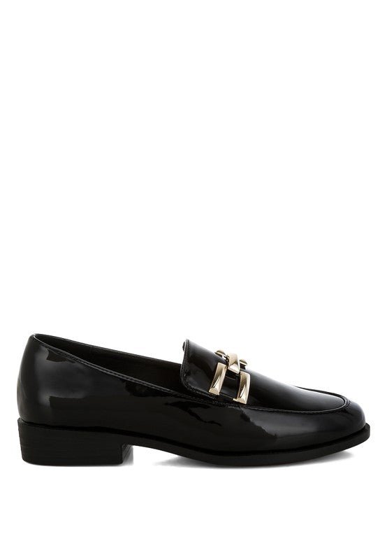 Revanta Patent Faux Leather Loafers - Loving It Shop